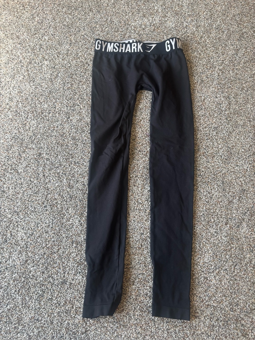Gymshark Black Full Length Logo Waist Leggings Size Removed